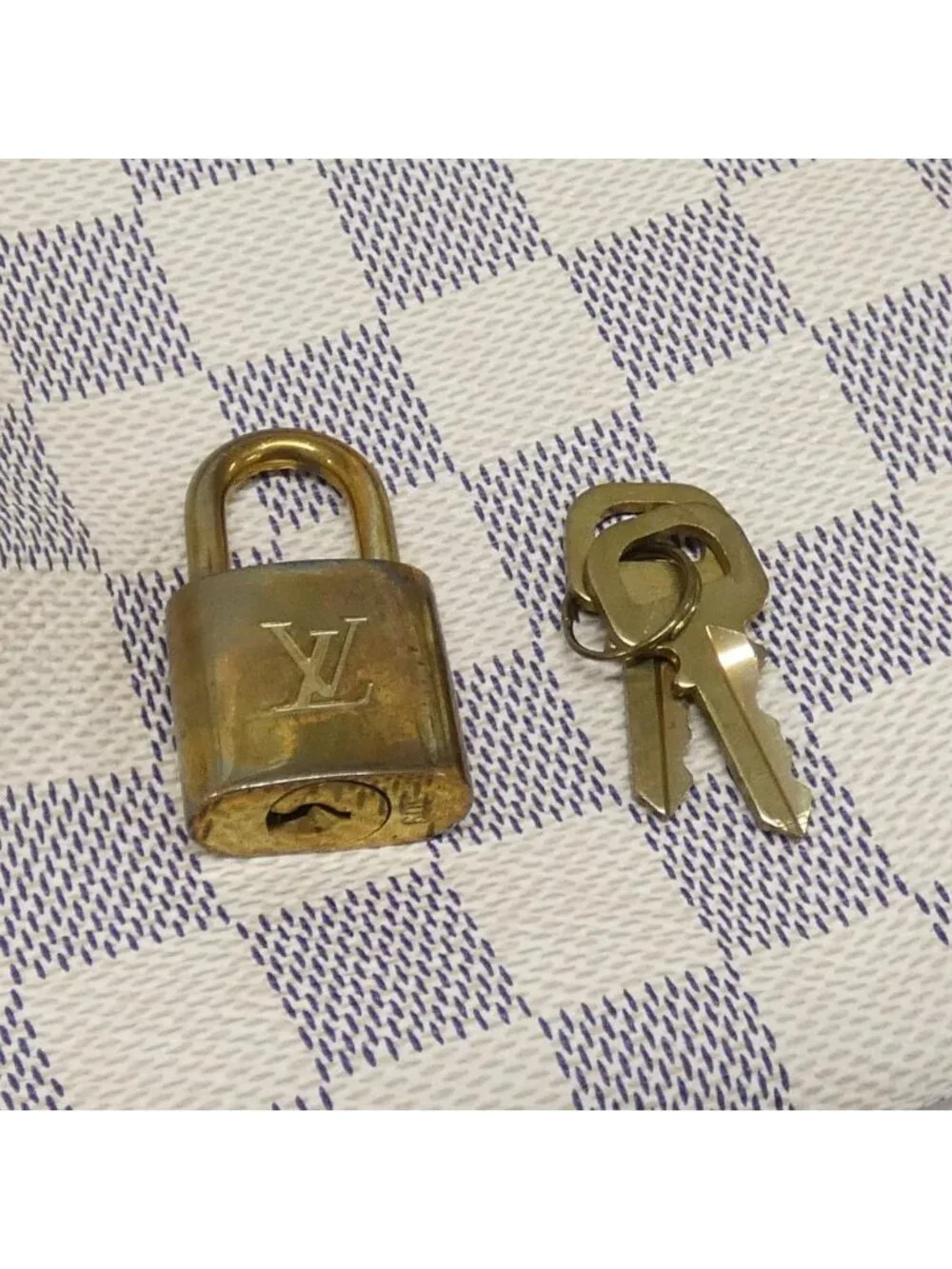 Louis Vuitton Damier Azur Speedy 25 Boston Bag